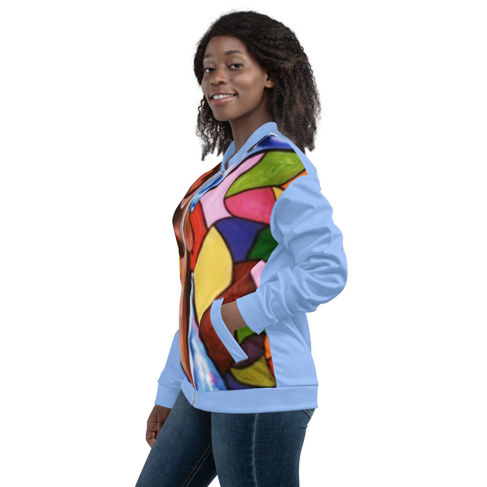 Black Butterfly 2 Unisex Bomber Jacket