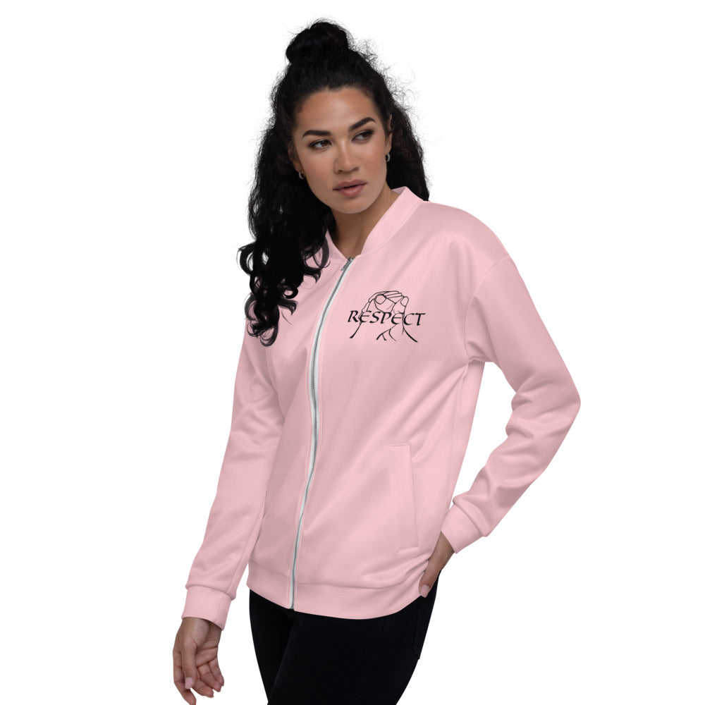 RESPECT Unisex Bomber Jacket - Pink