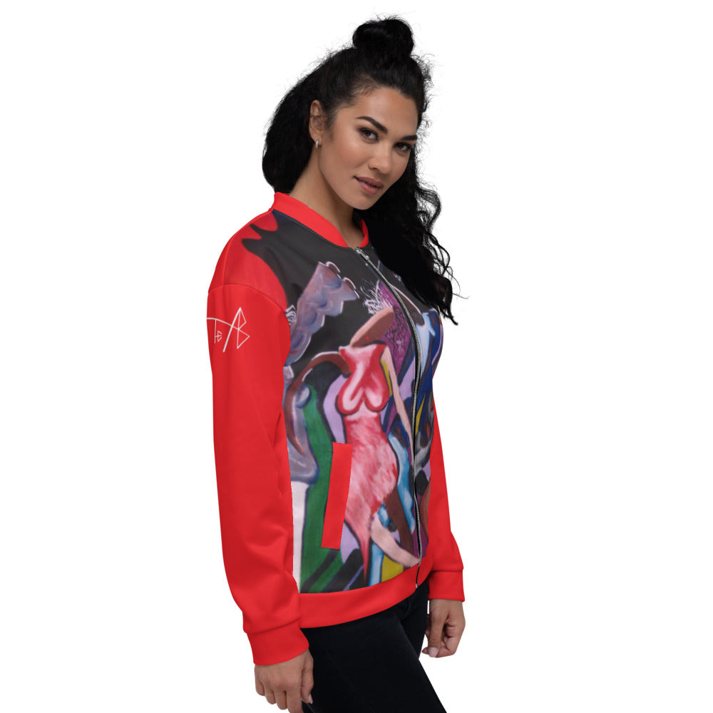 Luv Music Unisex Bomber Jacket - Red