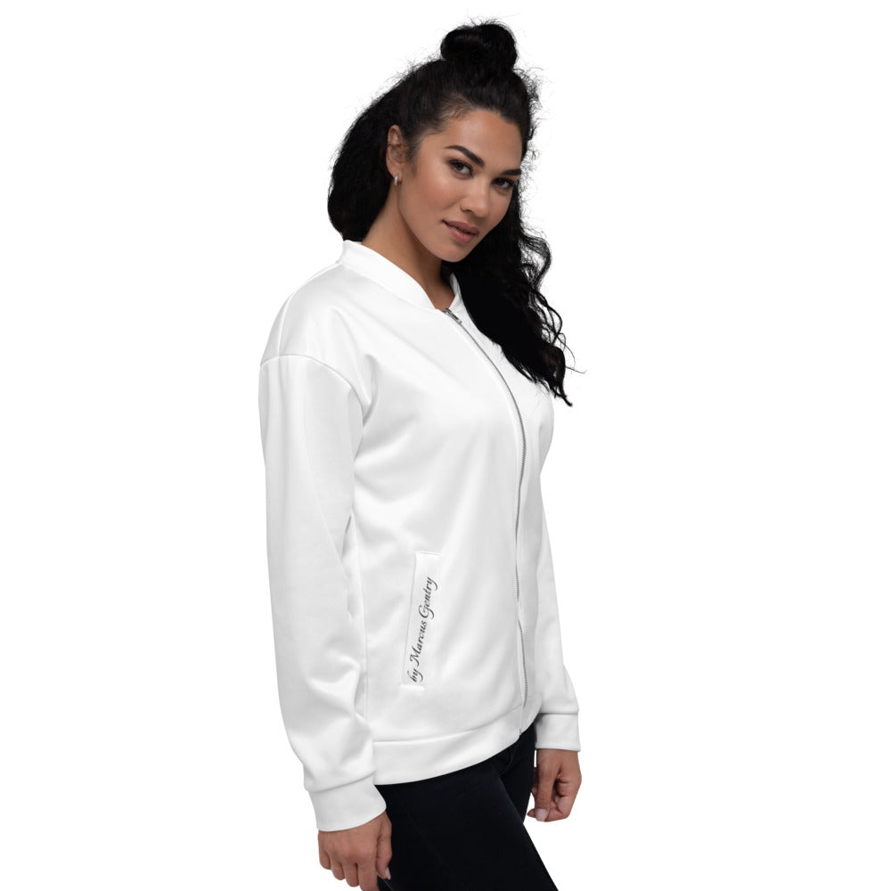 RESPECT by Marcus Gentry Unisex Bomber Jacket - White
