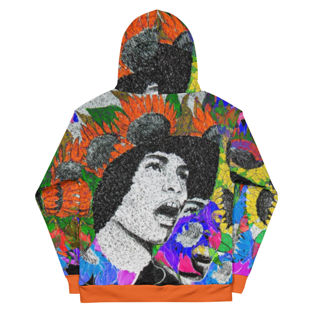 Angela Davis Unisex Hoodie - Orange
