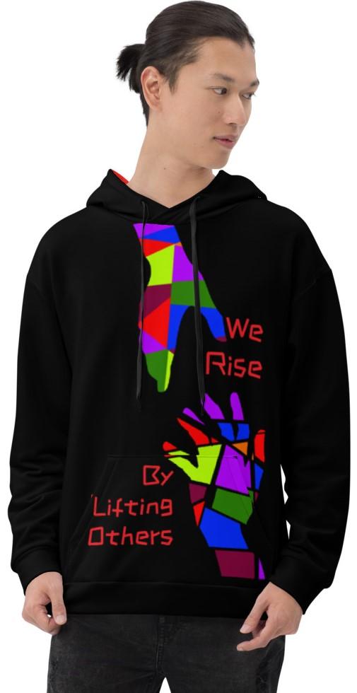 WE RISE Unisex Hoodie - BLACK