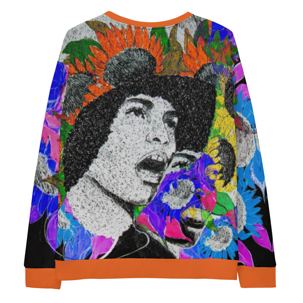 Angela Davis Unisex Sweatshirt - Orange