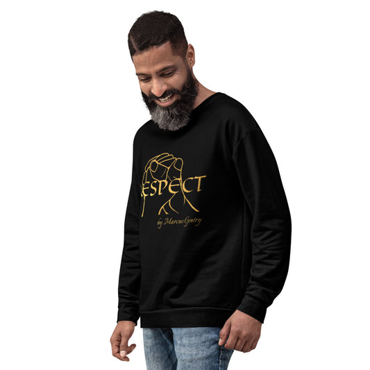 RESPECT Unisex Sweatshirt - BLACK w/GOLD