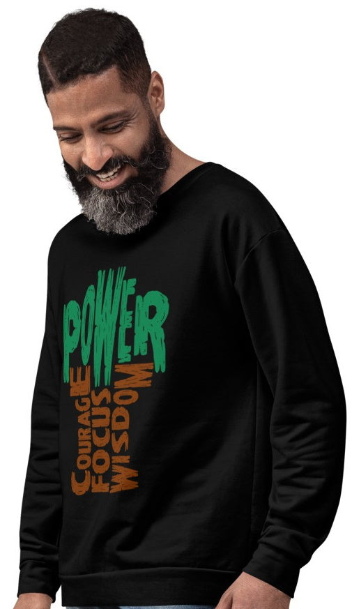 POWER TREE Unisex Sweatshirt - BLACK