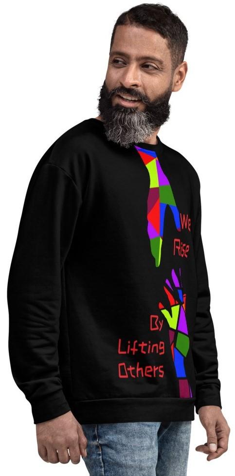 WE RISE Unisex Sweatshirt - BLACK
