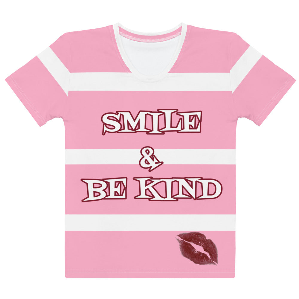 Smile & Be Kind Women's T-shirt - Pink