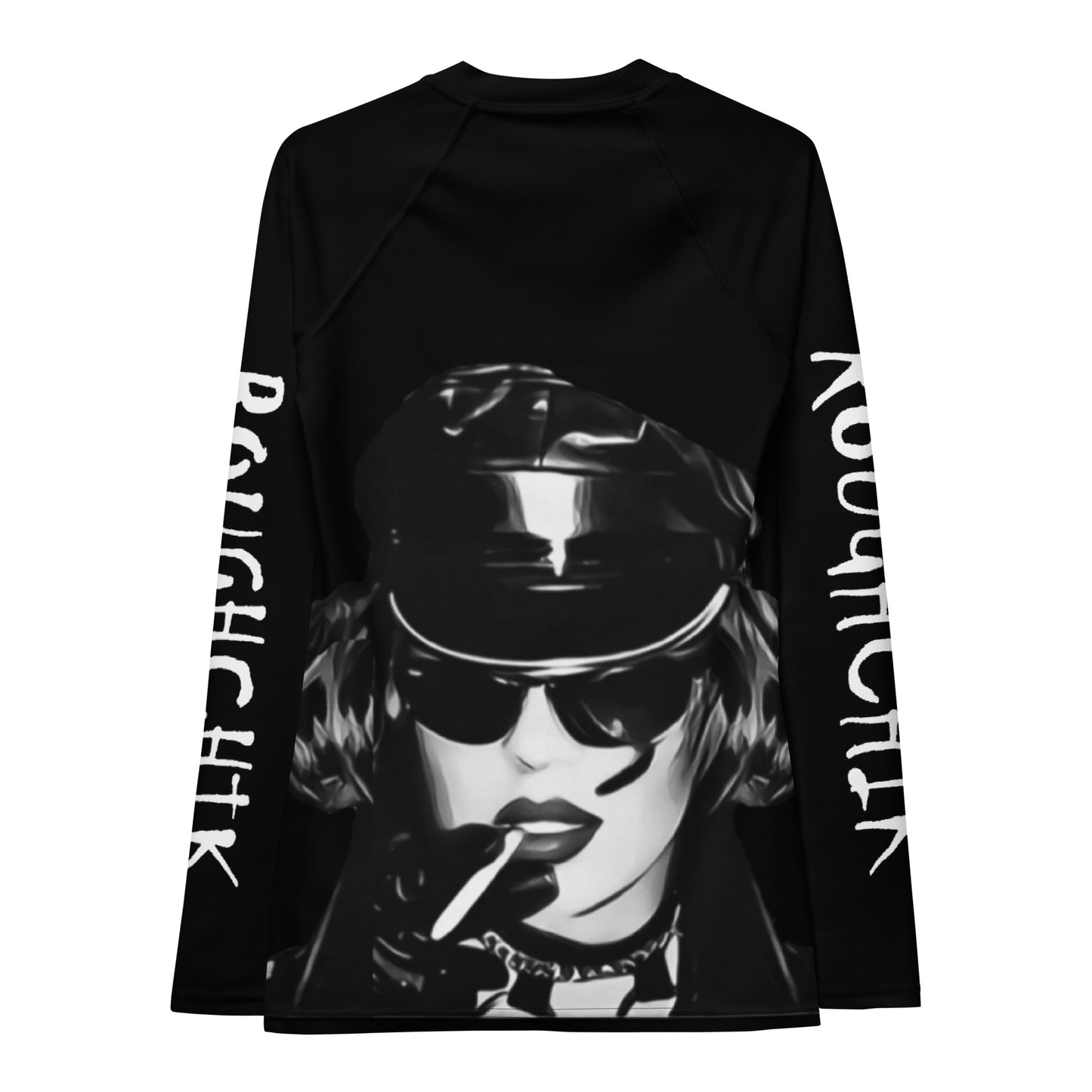 ROUGHCHIK LOGO Women's Rash Guard - BLACK