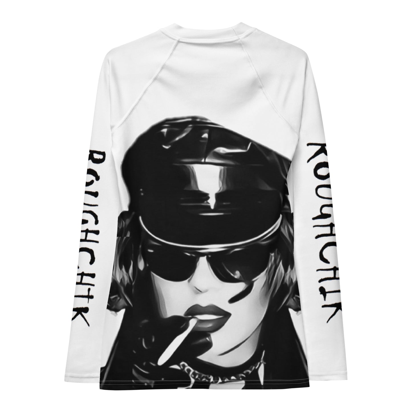 ROUGHCHIK LOGO Women's Rash Guard - WHITE