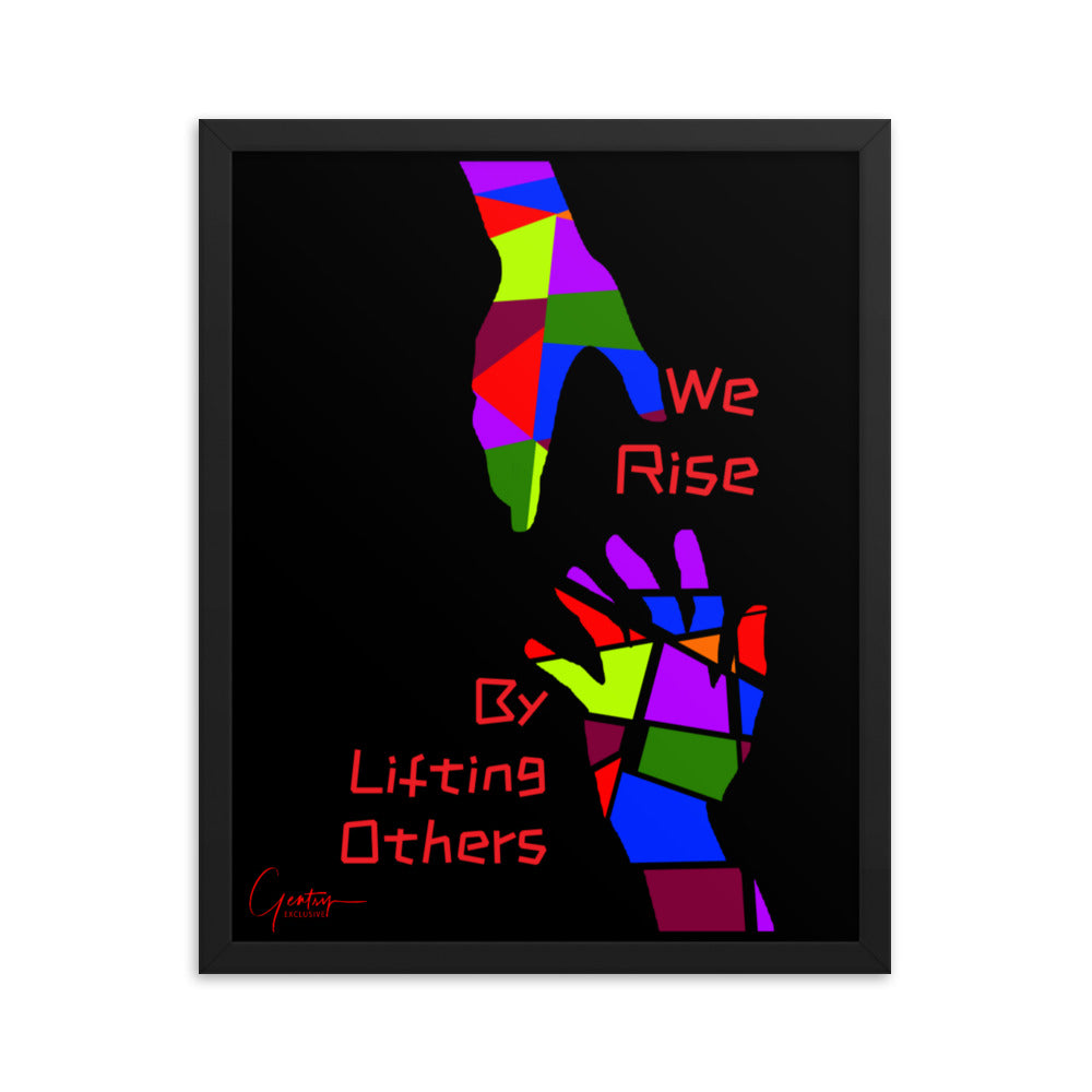 WE RISE Framed poster