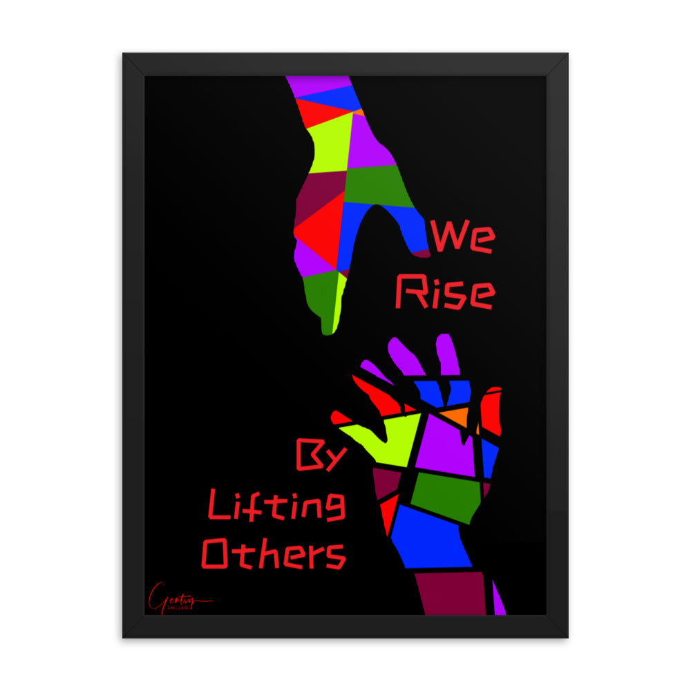 WE RISE Framed poster
