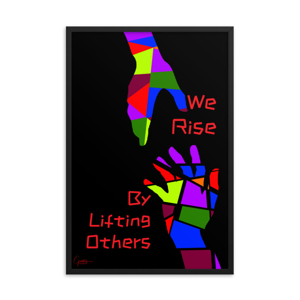 WE RISE Framed poster