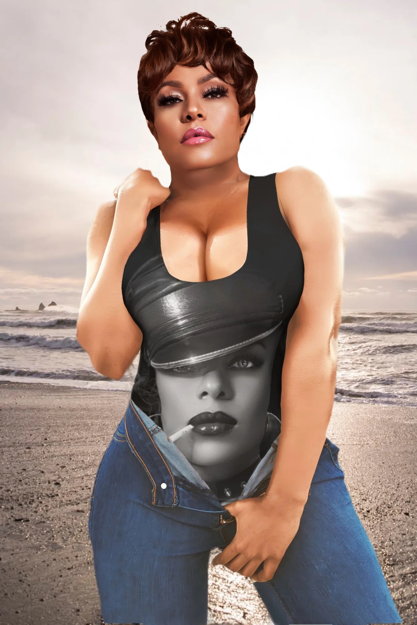 Roughchik 2021 Tank Top - Black & White
