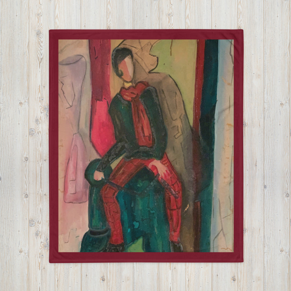 Stelle Seated Lady Throw Blanket