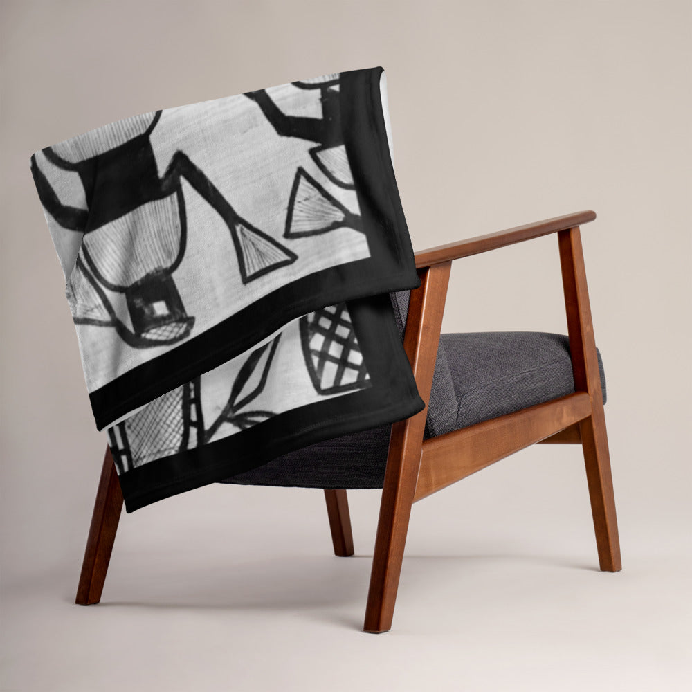 Mud Print Throw Blanket