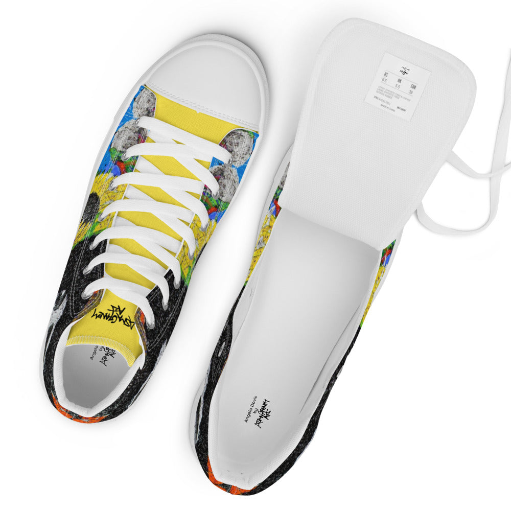 ANGELA DAVIS Women’s high top canvas shoes