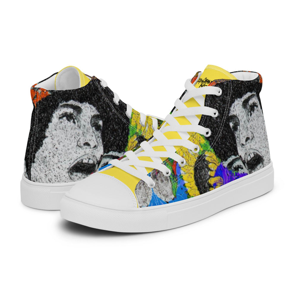 ANGELA DAVIS Women’s high top canvas shoes
