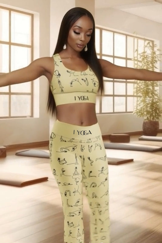 I YOGA Longline sports bra - BANANA