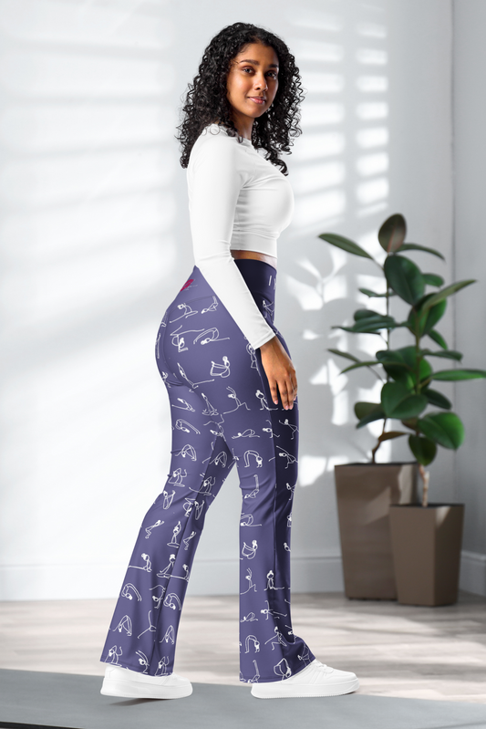 iYOGA Flare leggings - CORNFLOWER