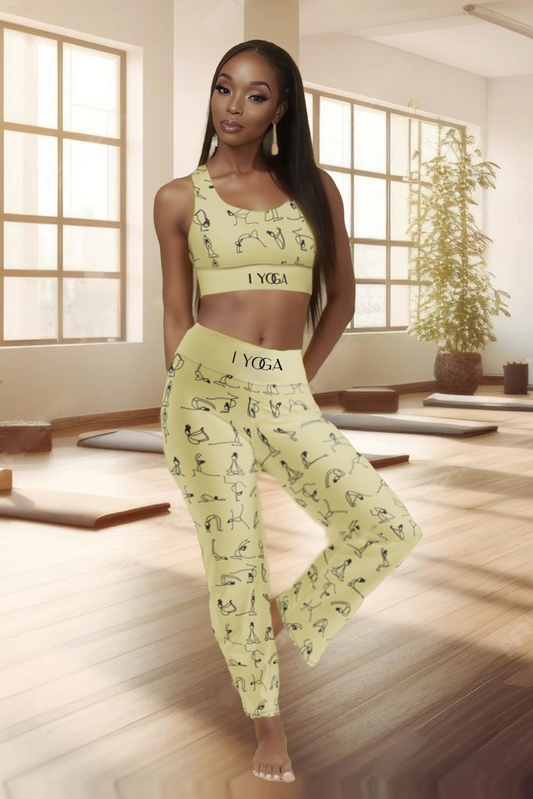 I YOGA Flare leggings - BANANA
