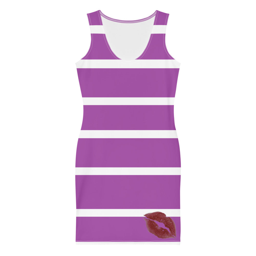 Bold Stripe Dress - Purple
