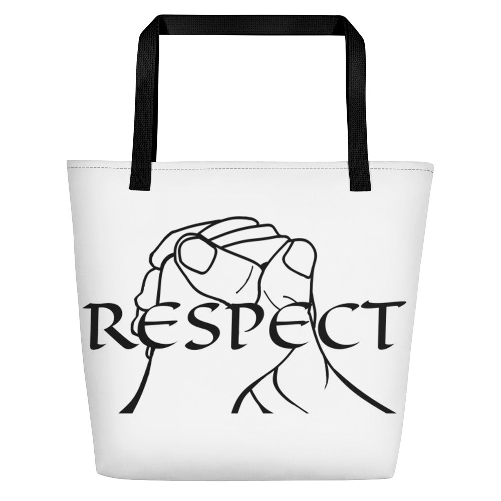 RESPECT by Marcus Gentry Beach Bag - White