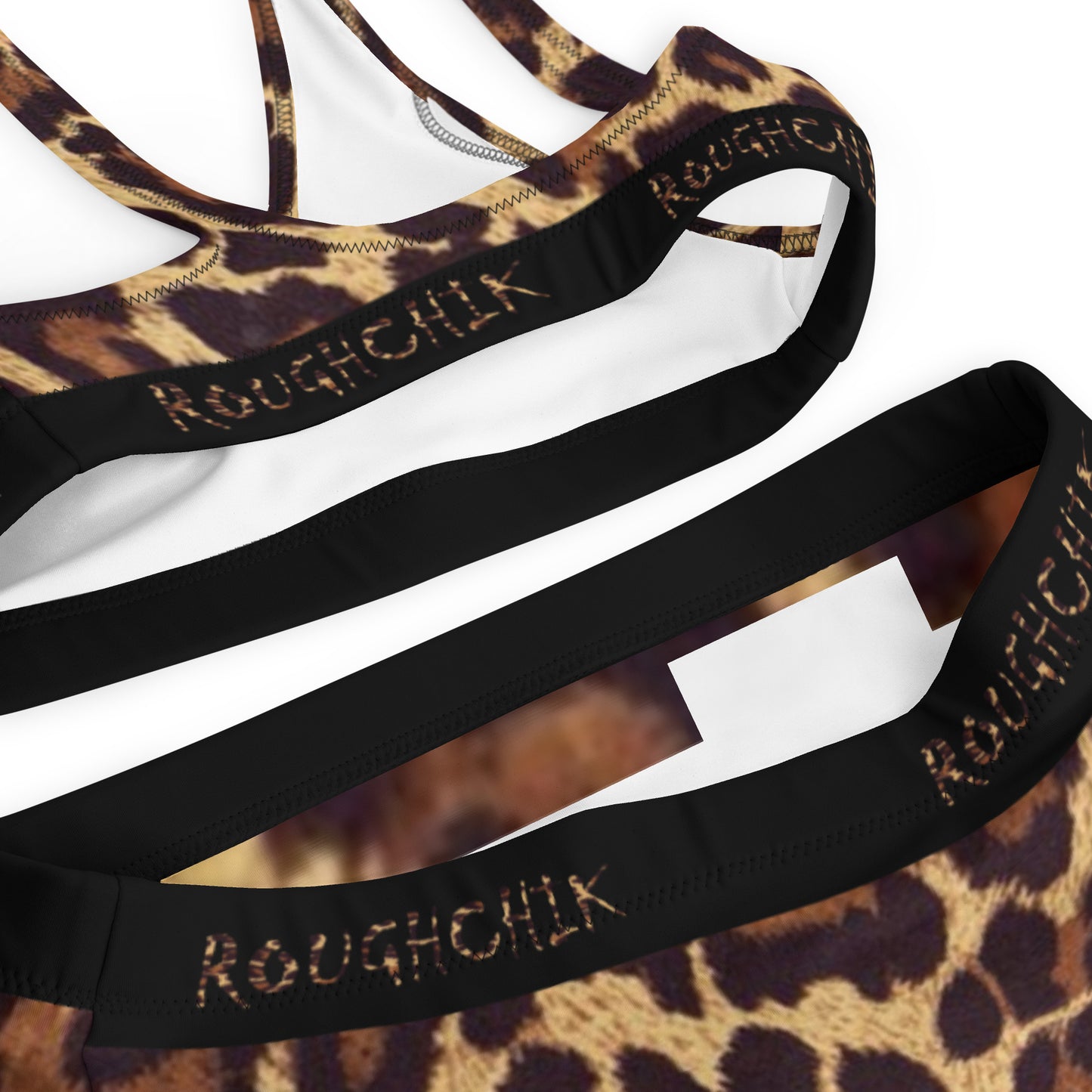 Leopard Print Recycled high-waisted bikini