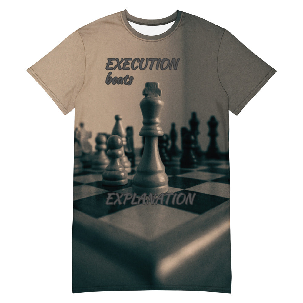 EXECUTION beats EXPLANATION T-shirt dress