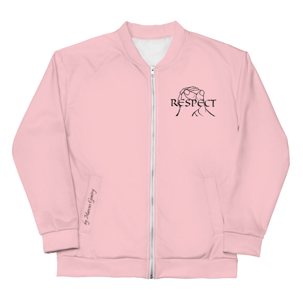 RESPECT Unisex Bomber Jacket - Pink