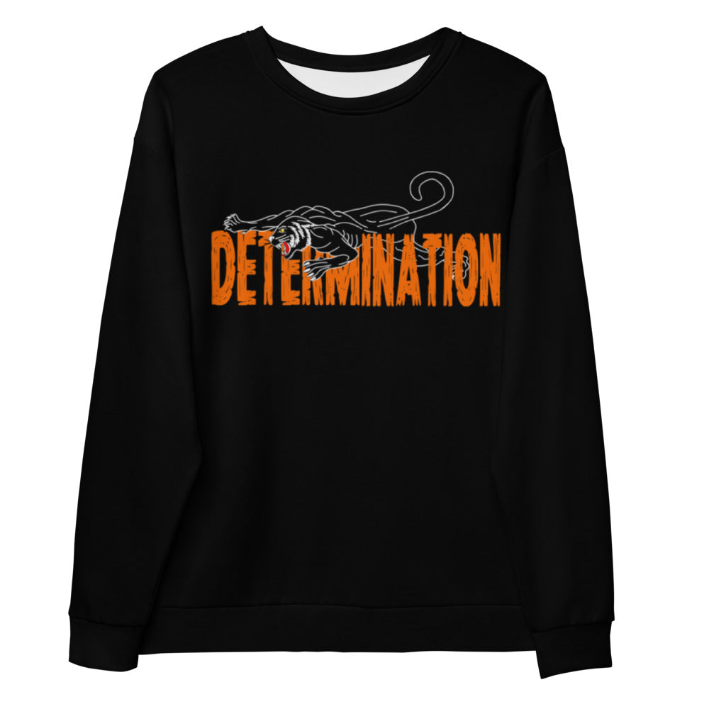 DETERMINATION Unisex Sweatshirt - BLACK w/ORANGE