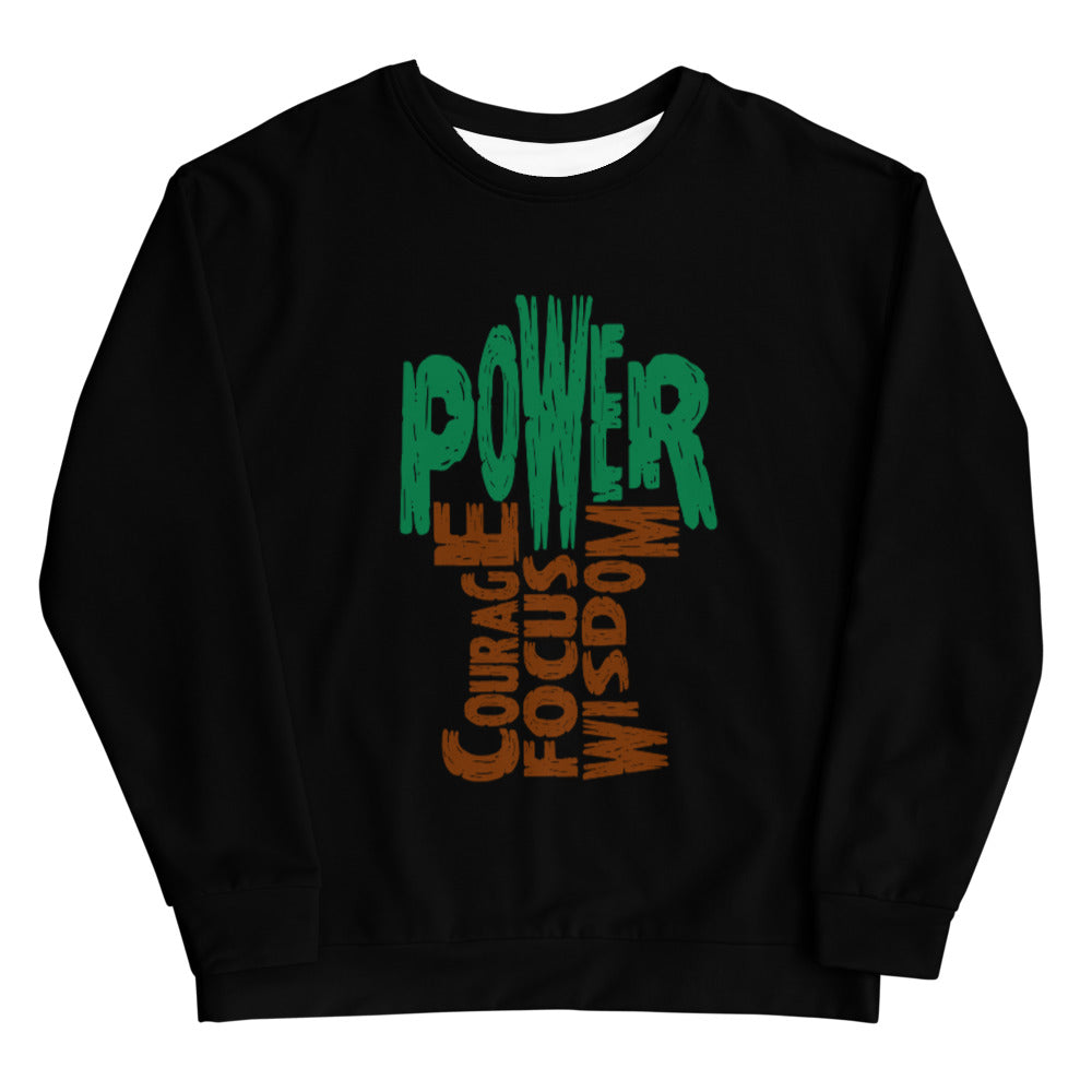 POWER TREE Unisex Sweatshirt - BLACK
